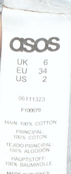 ASOS Women's Blue Denim Cut-Off Shorts, Size 6