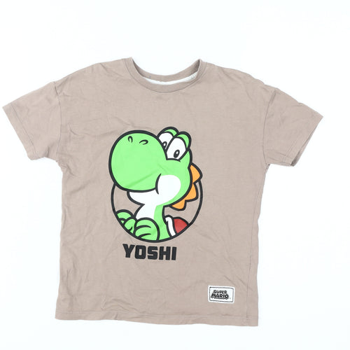 Super Mario Boys Beige Yoshi T-Shirt, 5-6 Years, Graphic Print