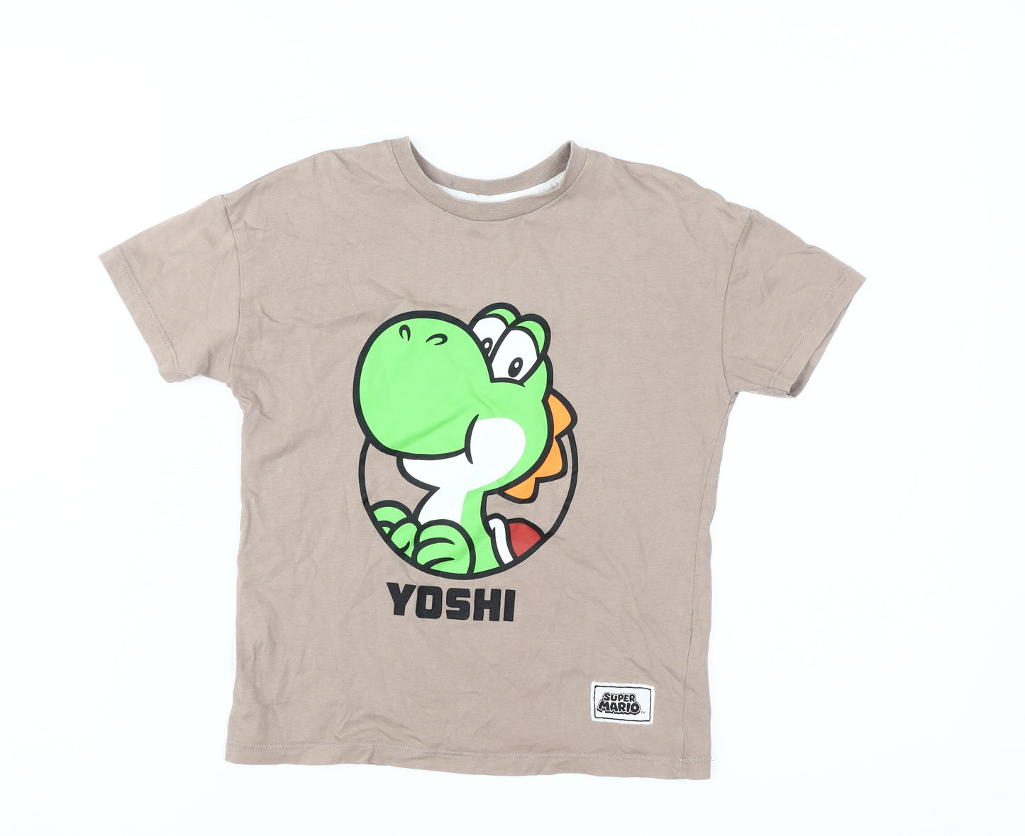 Super Mario Boys Beige Yoshi T-Shirt, 5-6 Years, Graphic Print