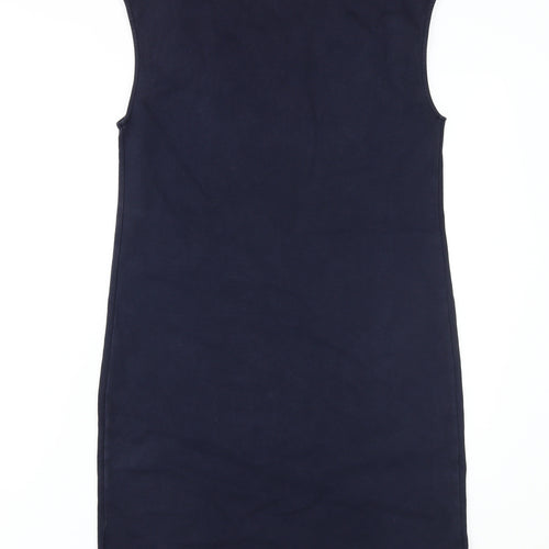 Jaeger Women's Blue Sheath Dress S Sleeveless Stretch