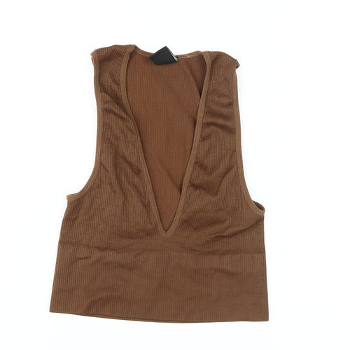 Urban Outfitters Women's Brown Cropped Tank Top M