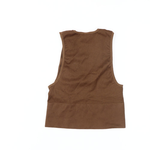 Urban Outfitters Women's Brown Cropped Tank Top M
