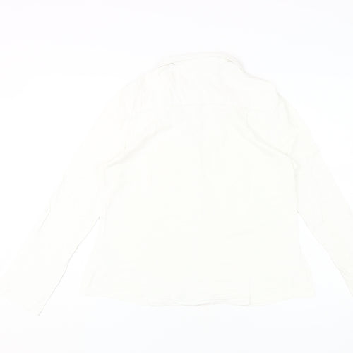 White Stuff Women's White Button-Up Shirt Size 14