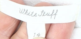 White Stuff Women's White Button-Up Shirt Size 14