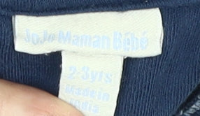 JoJo Maman Bébé Boys Blue Rugby Polo 2-3 Years