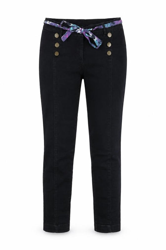 Marks and Spencer Girls Black Skinny Jeans 11 Years Belted