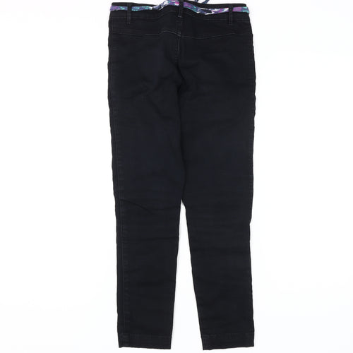 Marks and Spencer Girls Black Skinny Jeans 11 Years Belted
