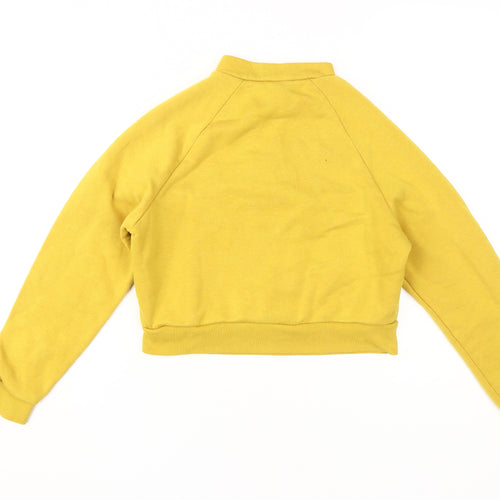 New Look Girls Yellow 1/4 Zip Hoodie - Size 10-11 Years