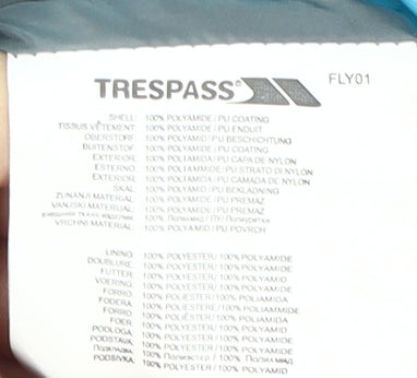 Trespass Men's Blue 3-in-1 Waterproof Jacket Size M