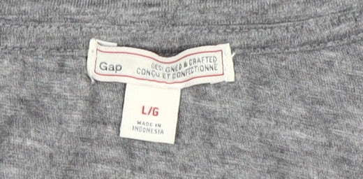 Gap Unisex Adults Grey Basic Crew Neck T-Shirt L