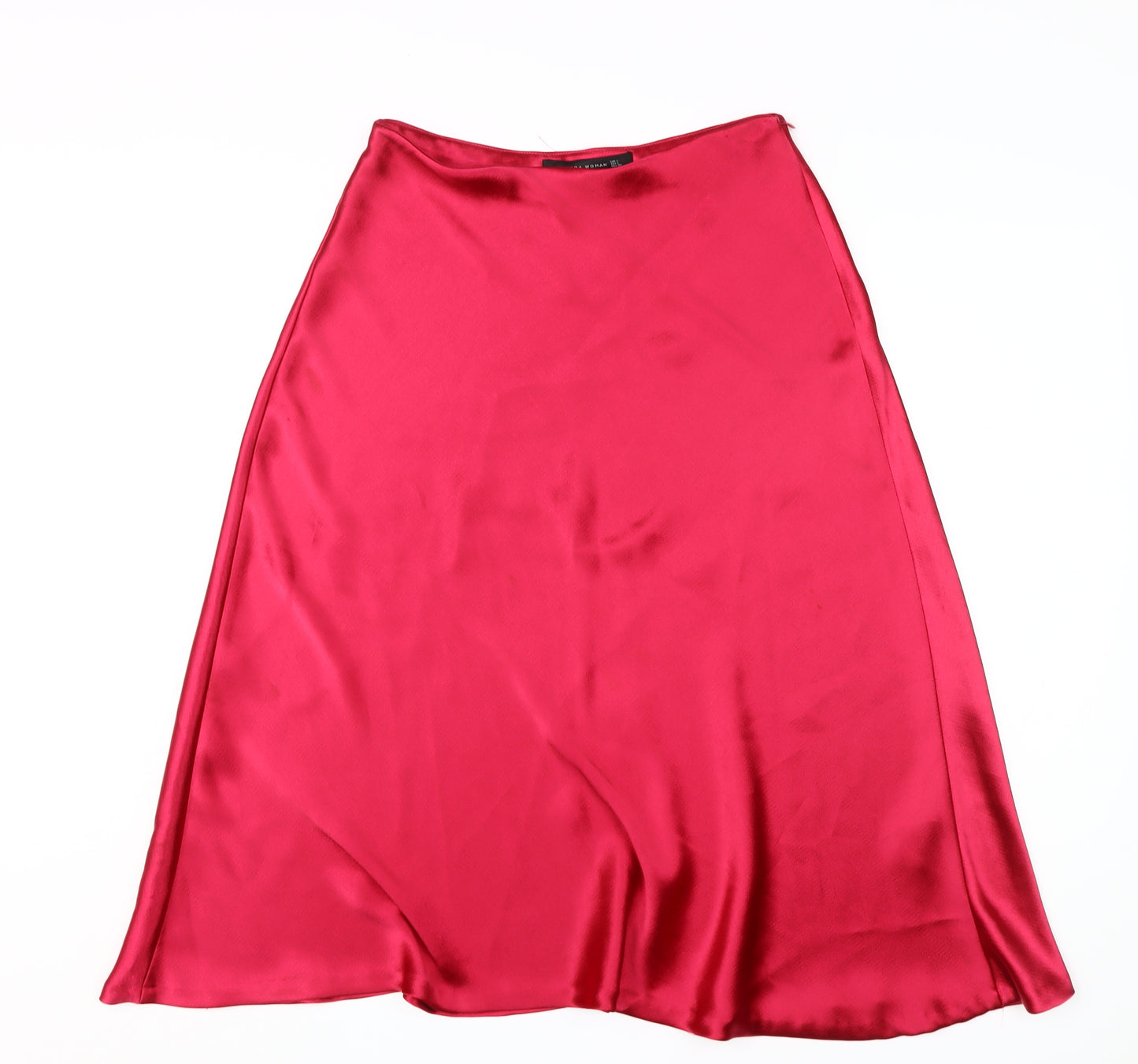 Zara Woman Red Midi Skirt, Women's Size L