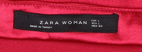 Zara Woman Red Midi Skirt, Women's Size L