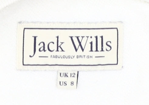 Jack Wills Women's White Pullover Sweatshirt Size 12