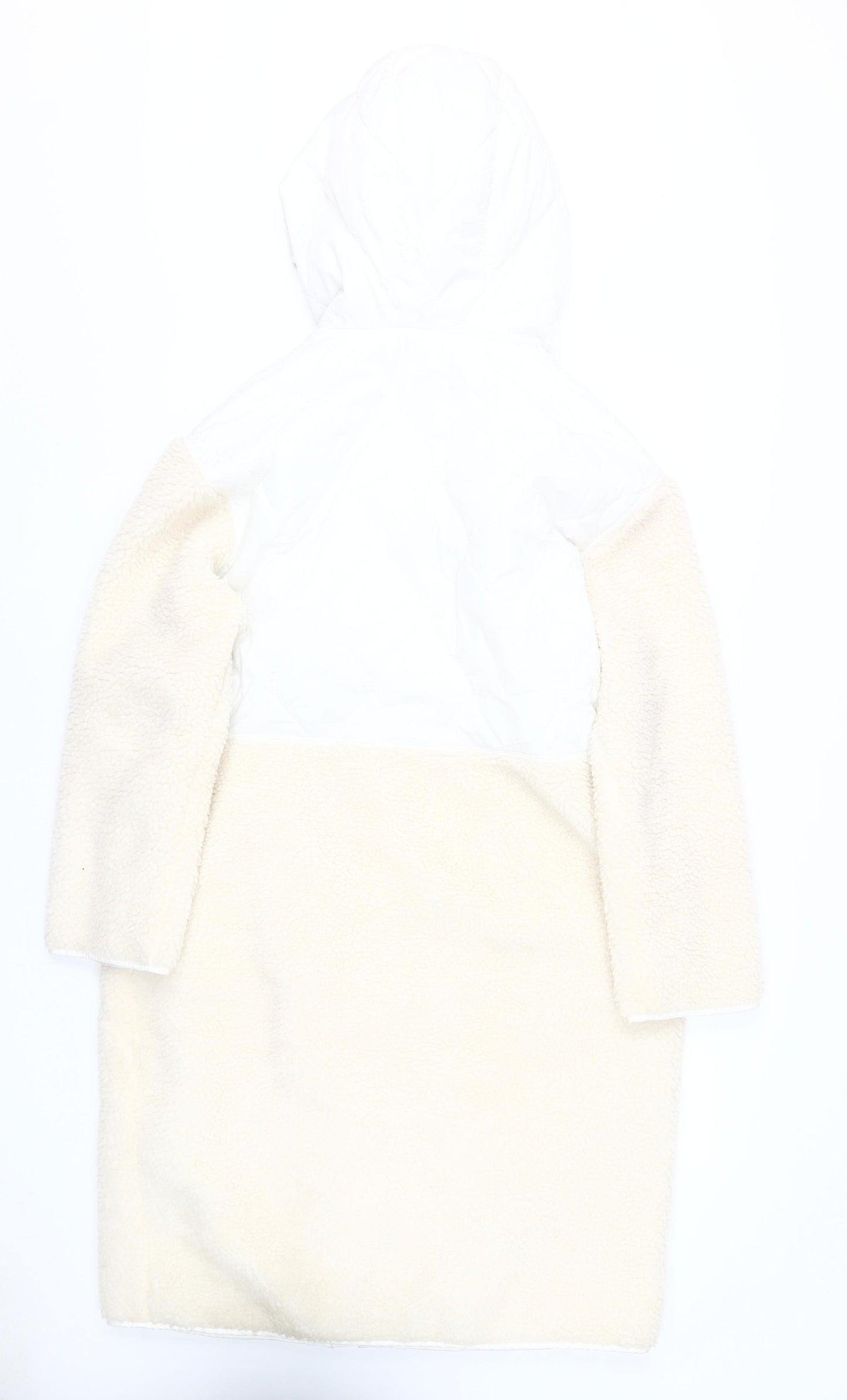 H&M Women's White Hooded Puffer Coat XS