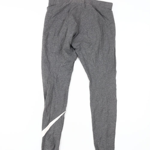 Nike Women's Grey Ankle Leggings, S, Cotton Blend
