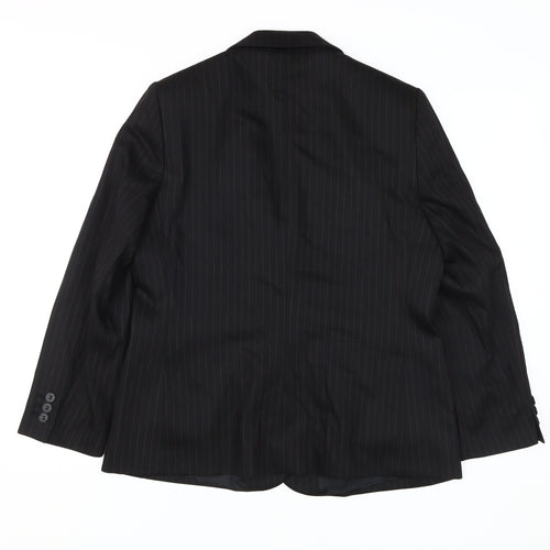 Marks and Spencer Women's Black Pinstripe Blazer, Size 14
