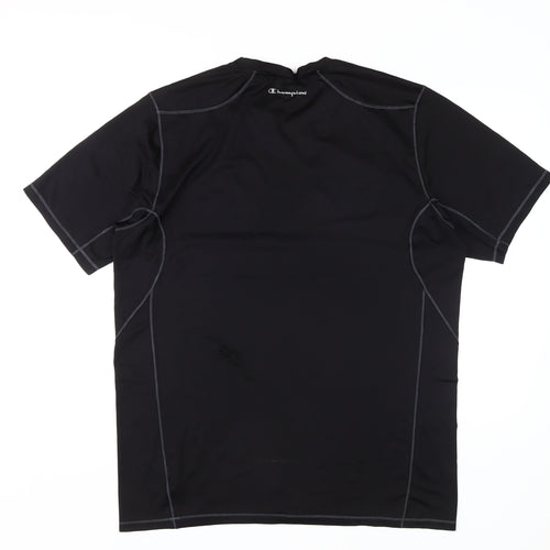 Champion Men's Black Athletic T-Shirt Large Gym