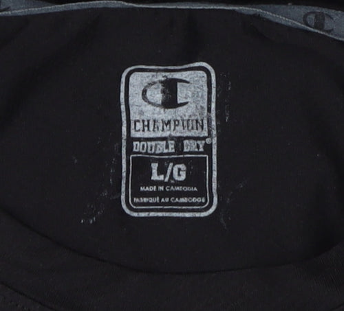 Champion Men's Black Athletic T-Shirt Large Gym