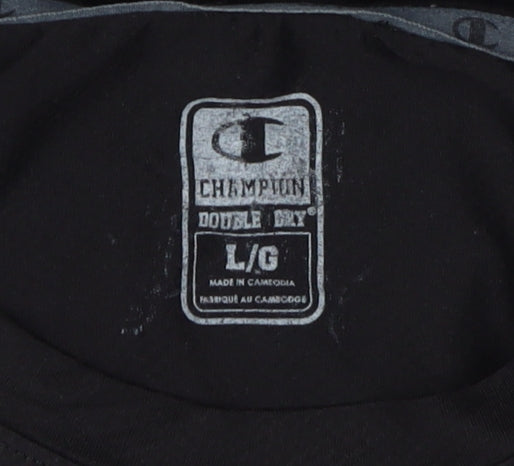 Champion Men's Black Athletic T-Shirt Large Gym