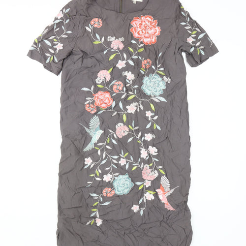 RJR.John Rocha Grey Floral Sheath Dress - Size 12, Women