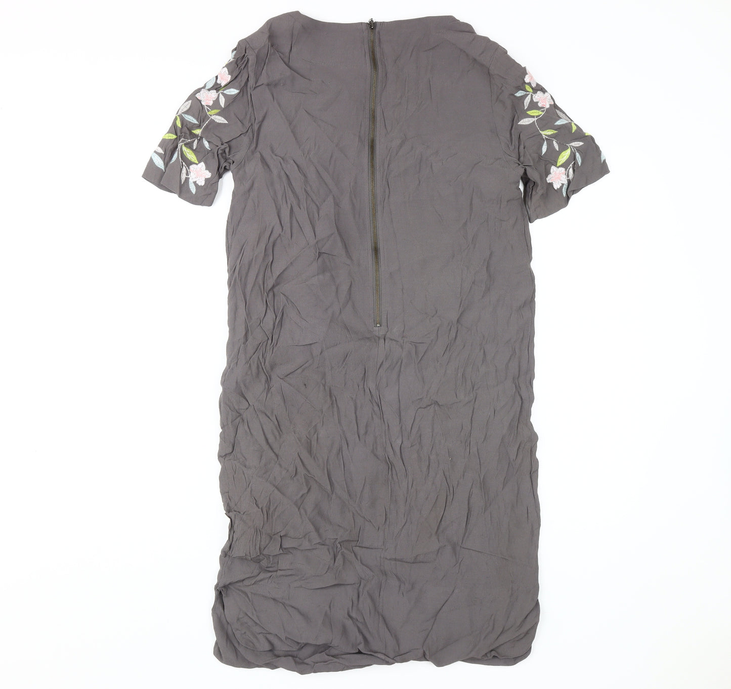 RJR.John Rocha Grey Floral Sheath Dress - Size 12, Women