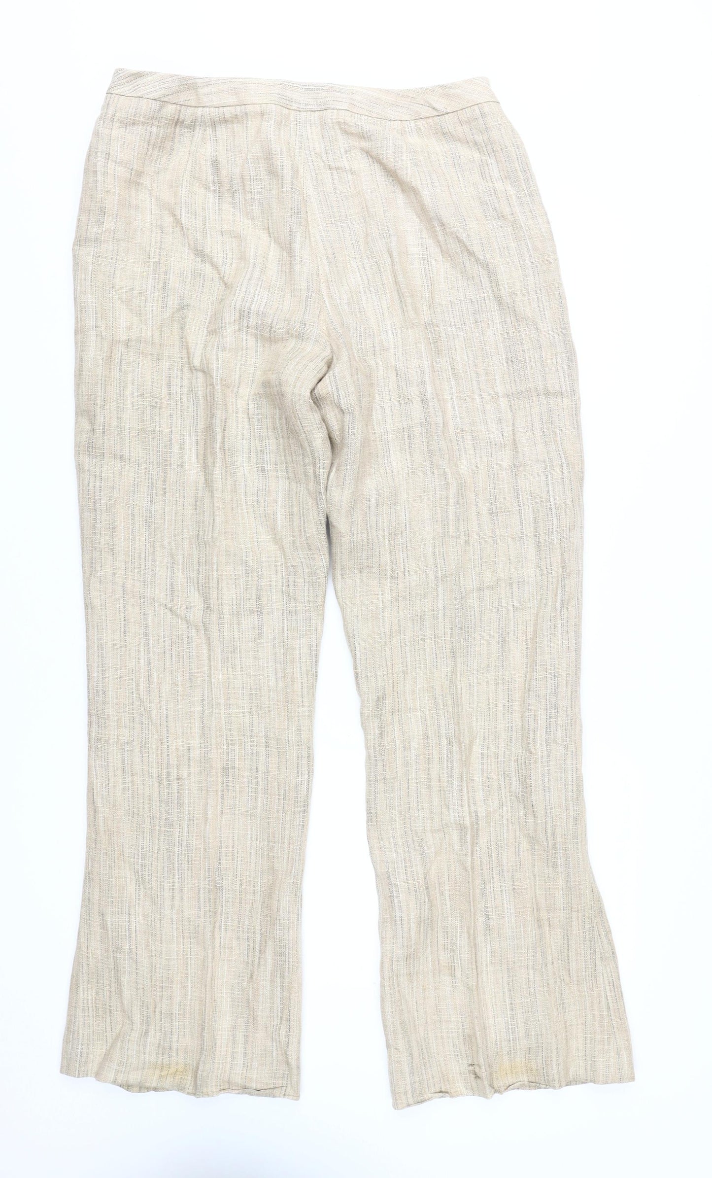 Phase Eight Women's Beige Linen Trousers Size 16