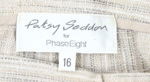 Phase Eight Women's Beige Linen Trousers Size 16