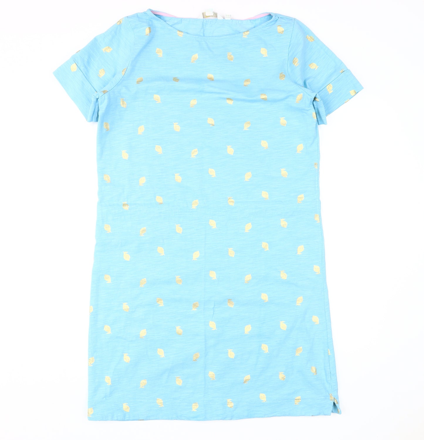 Boden Women's Blue Shift Dress Size 14, Cotton, Casual