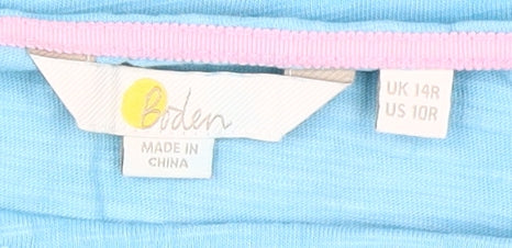 Boden Women's Blue Shift Dress Size 14, Cotton, Casual