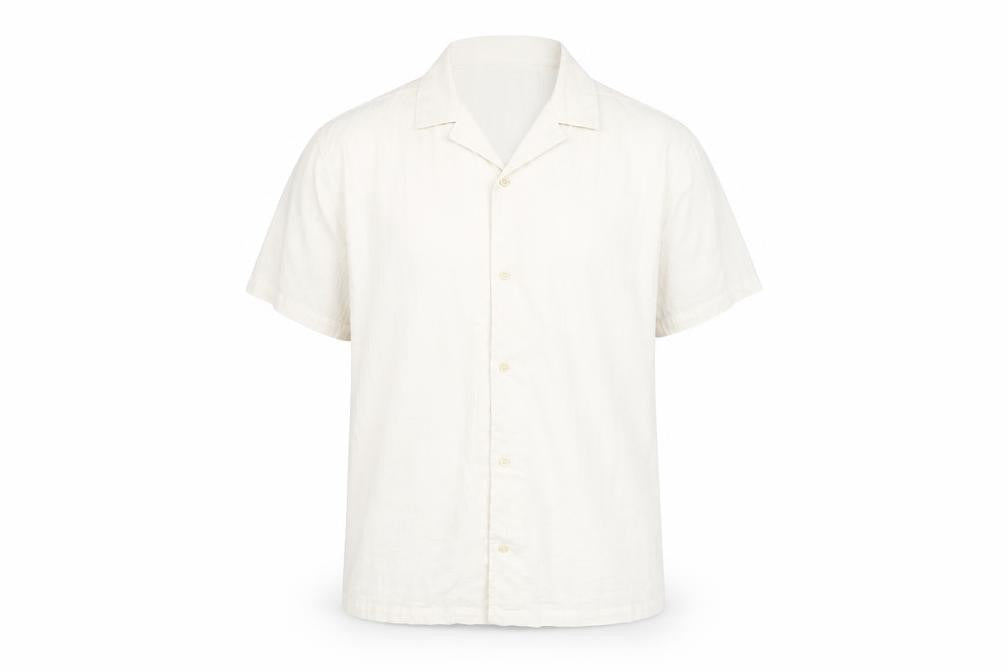 Wear London Men's White Short Sleeve Button-Up Shirt L