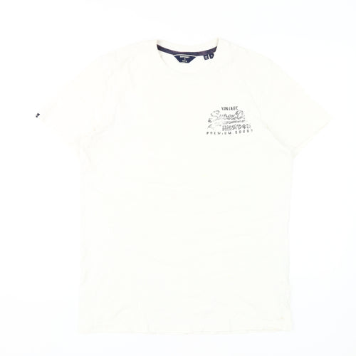 Superdry Men's White Vintage Logo T-Shirt, Size S
