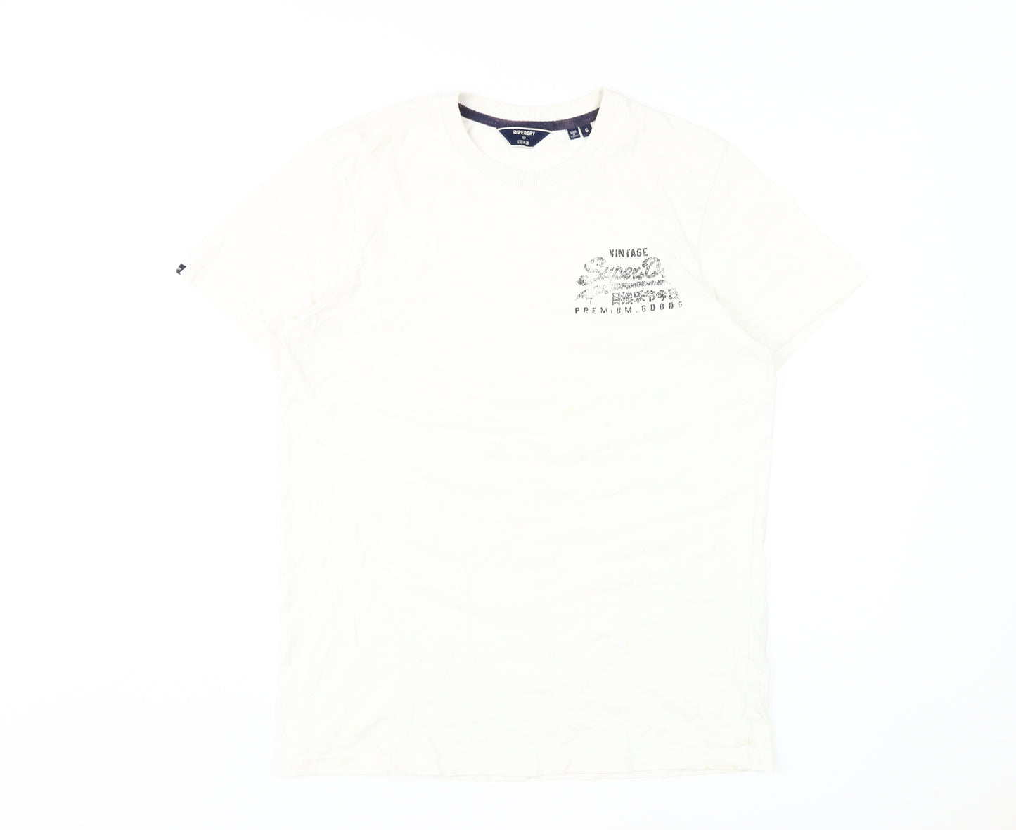 Superdry Men's White Vintage Logo T-Shirt, Size S