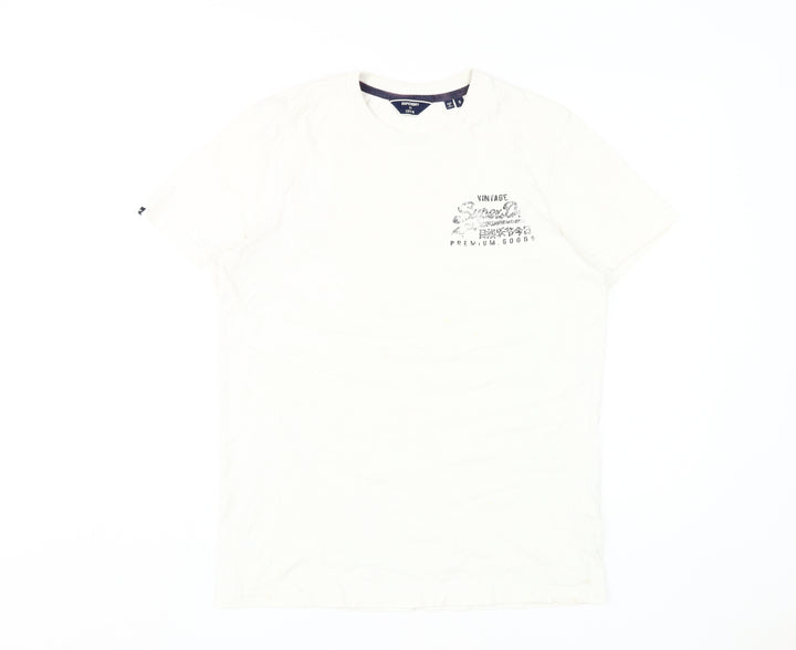 Superdry Men's White Vintage Logo T-Shirt, Size S