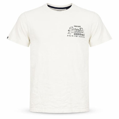 Superdry Men's White Vintage Logo T-Shirt, Size S