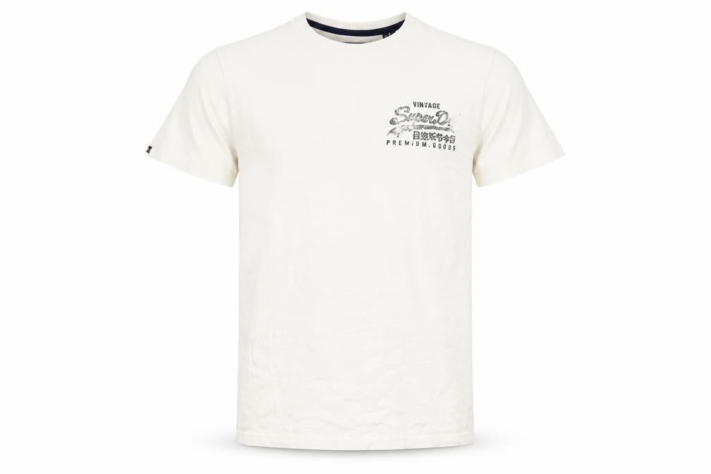 Superdry Men's White Vintage Logo T-Shirt, Size S