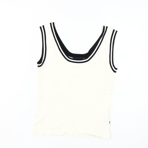 Australian Women's White Tank Top Size 20 Scoop Neck
