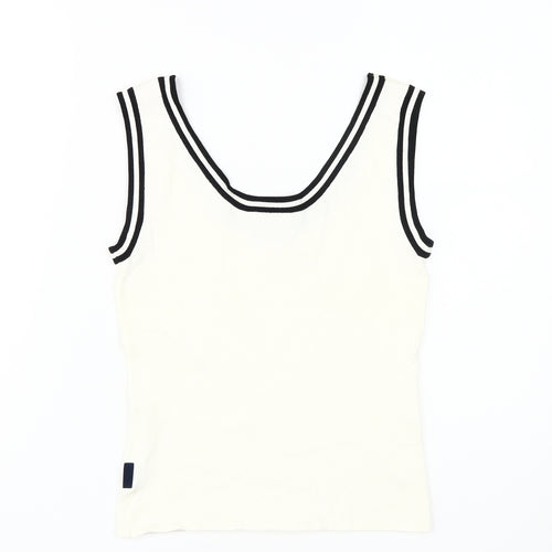 Australian Women's White Tank Top Size 20 Scoop Neck