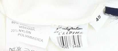 Australian Women's White Tank Top Size 20 Scoop Neck