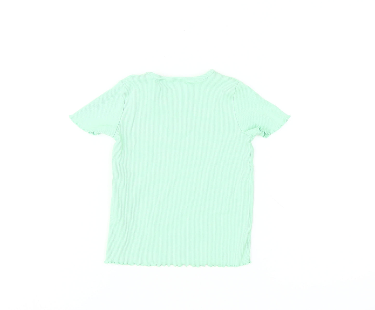 Zara Girls Green Short Sleeve T-Shirt, 4-5 Years, Casual Style