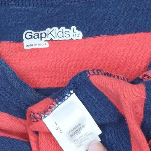 Gap Kids Striped Boys T-Shirt, Multicoloured, Size 10 Years