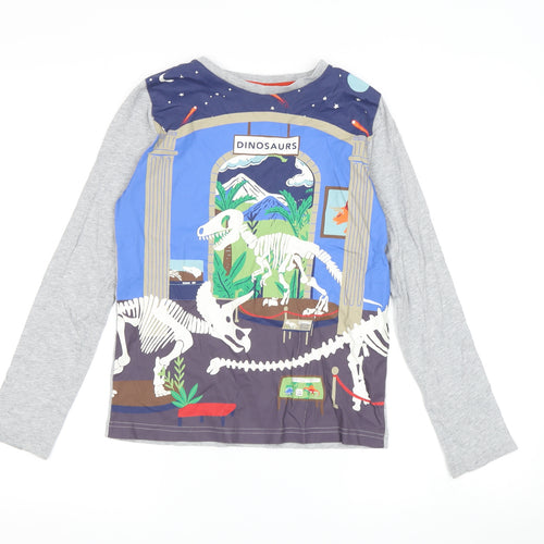 Mini Boden Boys' Multicoloured Dinosaur T-Shirt 9-10Y