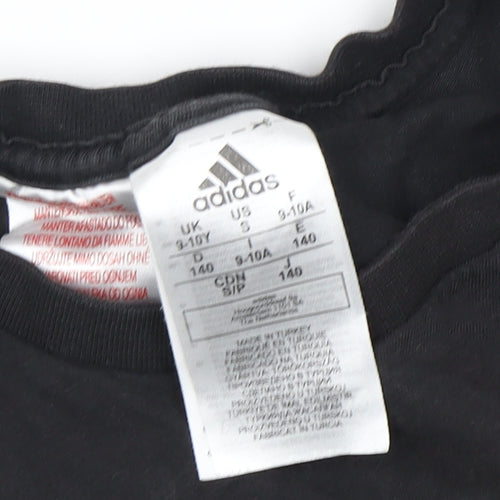 Adidas Boys Black Camouflage Graphic T-Shirt 9-10 Years