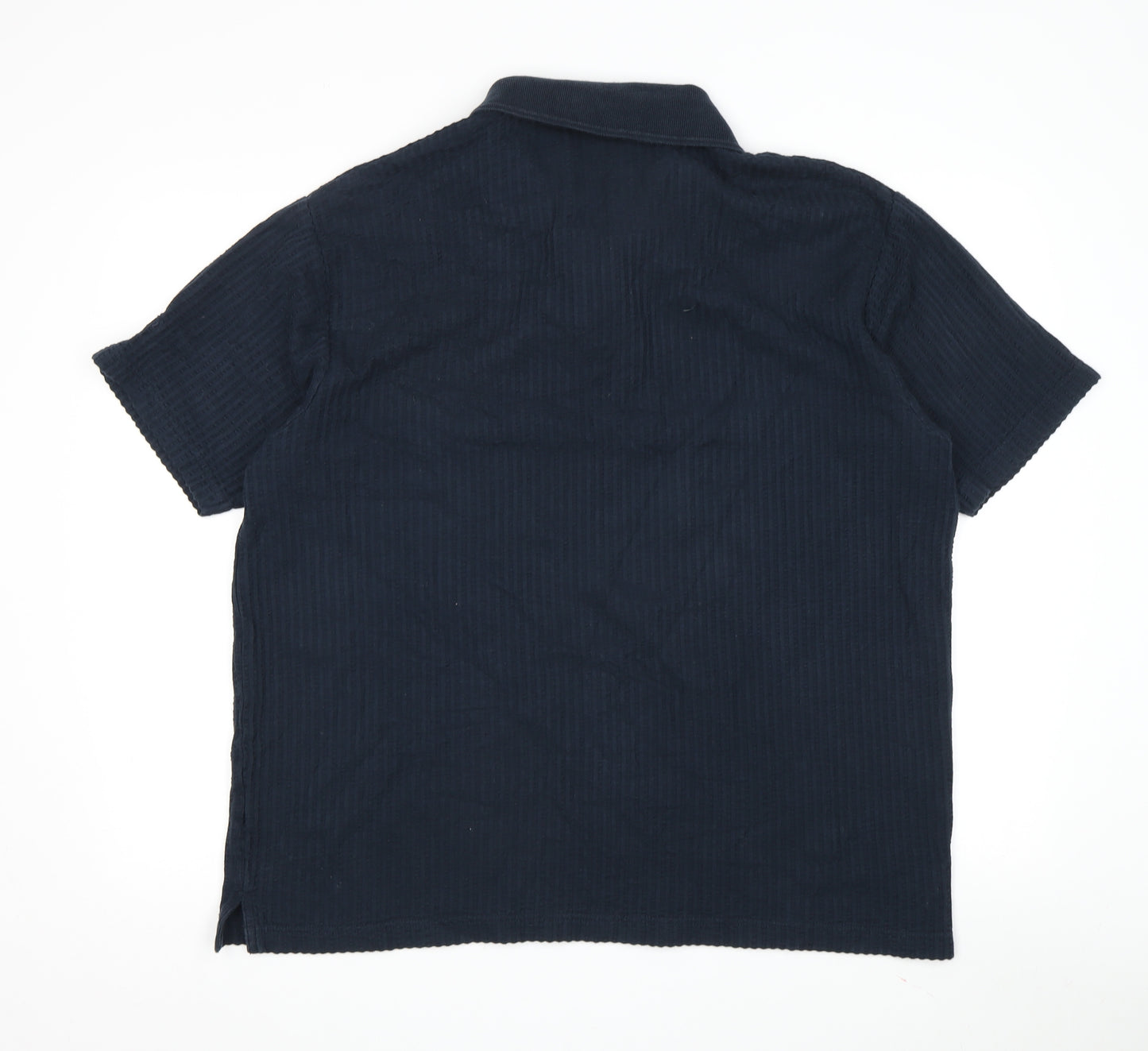 Cotton Traders Men's Blue XL Short Sleeve Polo Shirt