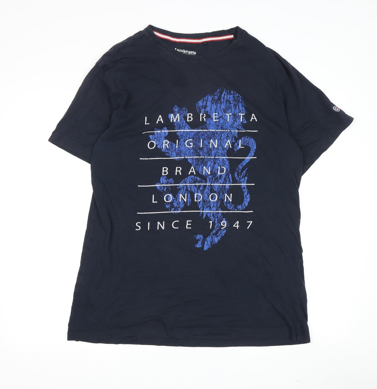 Lambretta Men's Blue XL Graphic Print T-Shirt