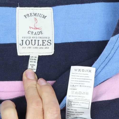Joules Women's Multicoloured Stripe T-Shirt Size 18