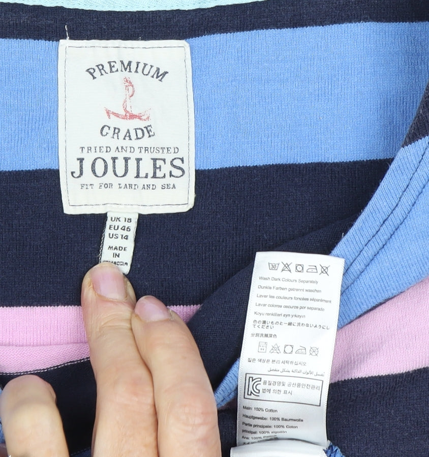 Joules Women's Multicoloured Stripe T-Shirt Size 18
