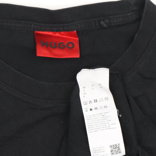 Hugo Men's Black Medium Logo T-Shirt