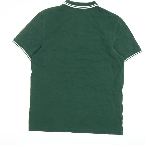 Fred Perry Men's Green Polo Shirt Size L