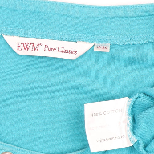 EWM Pure Classics Women's Blue T-Shirt Size 18