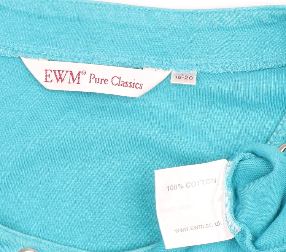 EWM Pure Classics Women's Blue T-Shirt Size 18